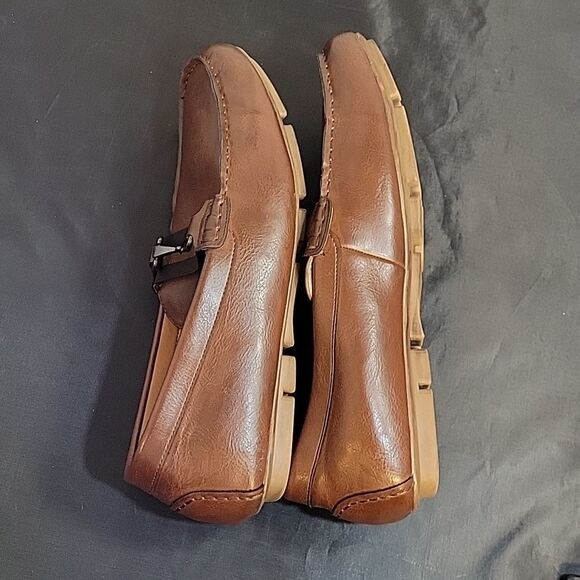 VAN HEUSEN RURUS FLEX MEMORY FOAM SLIP-ON LEATHER MEN'S LOAFERS - Picture 11 of 12